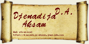 Đenadija Akšam vizit kartica
